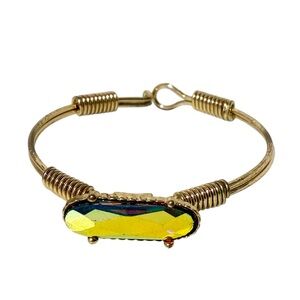 Luca and Danni m Swarovski Crystal AB Gold Tone Bangle Bracelet